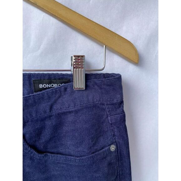 Bonobos Men’s 35x32 Slim Fit Corduroy Pants Blue Modern Preppy Stretch Casual Ex - Picture 2 of 10